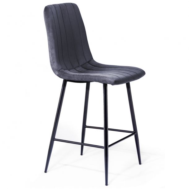 Напівбарний стілець Petty Velvet Темно-сірий (44479168) купить