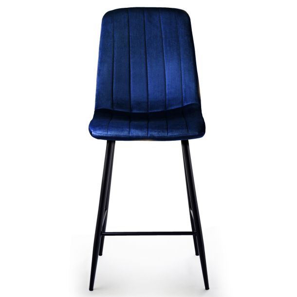 Полубарный стул Petty Velvet Темно-синий (44479169) цена
