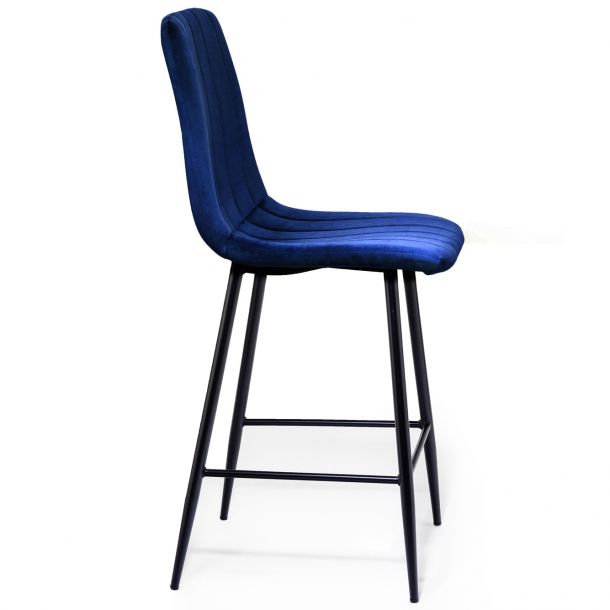 Напівбарний стілець Petty Velvet Темно-синій (44479169) недорого