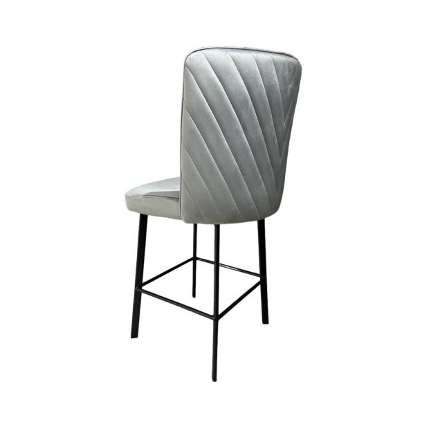 Полубарный стул поворотный Hilton 180 Deluxe Velour 13, Черный (721228667) цена