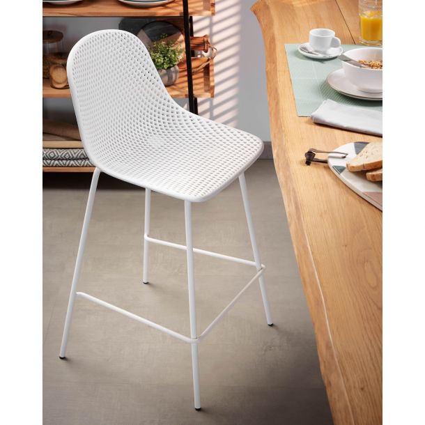 Напівбарний стілець Quinby Білий (90637629) фото