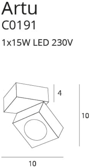 Потолочный светильник ARTU White (118865554) купить