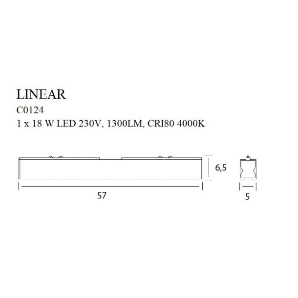 Стельовий світильник Linear 18W Black (118866016) купить