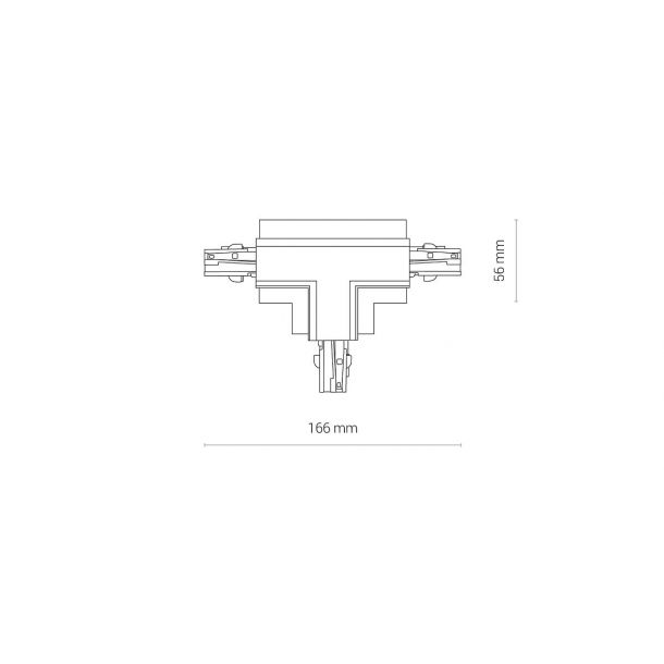 Соединитель Ctls Recessed Power T Connector Right 2 T-r2 Черный (109988141) цена