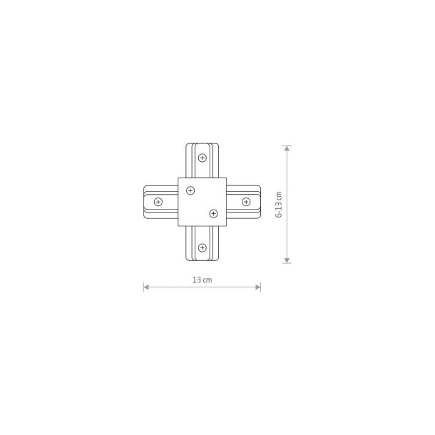 Соединитель Profile recessed x-connector IP20 Белый (109986526) в Киеве