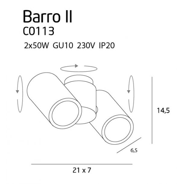 Спот BARRO II Black (118865594) в интернет-магазине