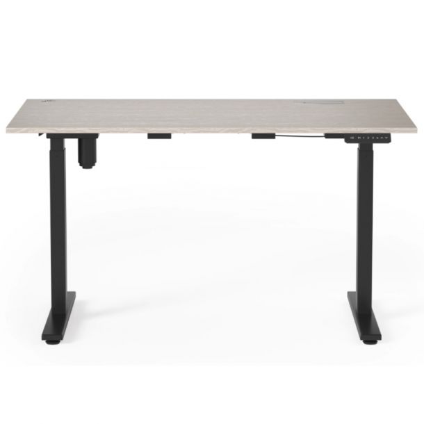 Стіл E-Table Premium Cleaf 121x70 Кремовий, Чорний (15518627) фото