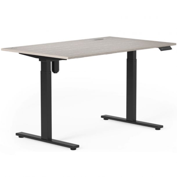 Стіл E-Table Premium Cleaf 121x70 Кремовий, Чорний (15518627)