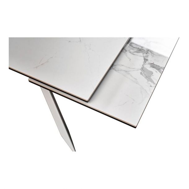 Стіл Gracio 160x90 Carrara White, Білий (31382987) в интернет-магазине