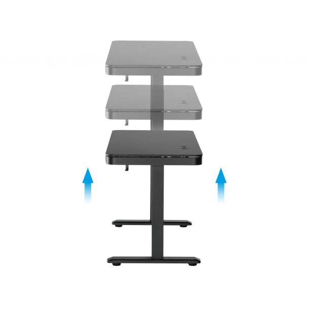 Стол OfficePro ODE111 118x60 Black, Black (1311154719) дешево