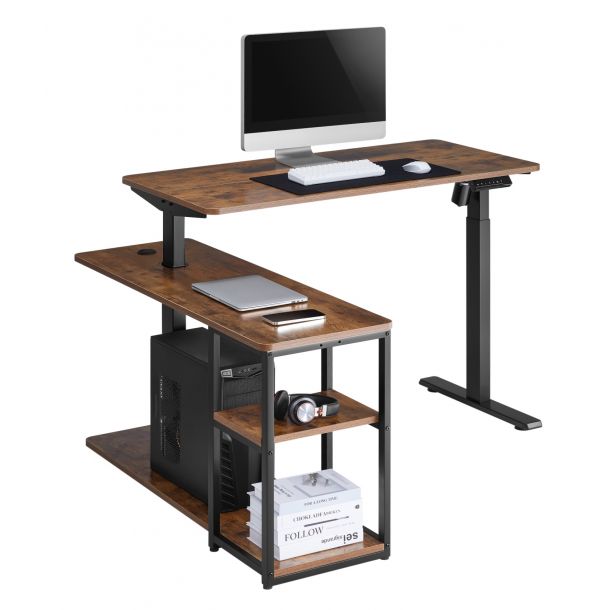 Стіл OfficePro ODE119 136х120 Walnut wood, Black (1311154723) в интернет-магазине