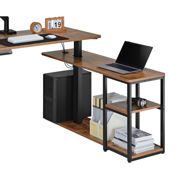 Стіл OfficePro ODE119 136х120 Walnut wood, Black (1311154723) цена