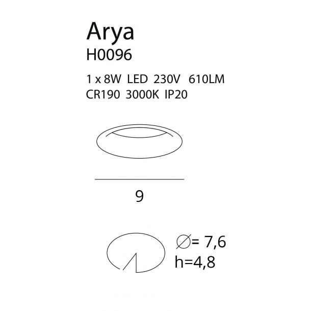 Точечный светильник ARYA FIXED Black (118865588) фото