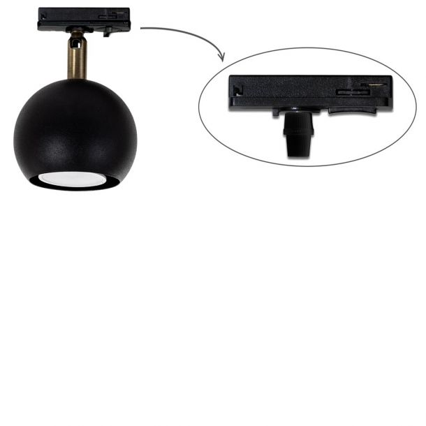 Трековый светильник Тrack Bowl GU10 TL90 Black (1111230567) фото