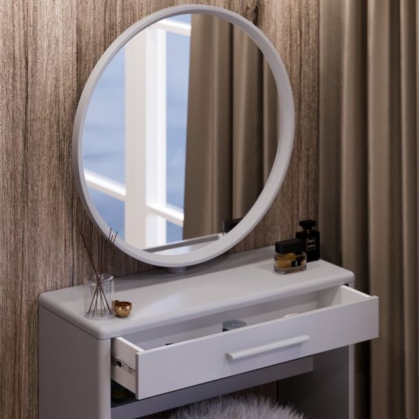 Туалетный столик с зеркалом Аскольд Светло-серый (68479449) в Киеве