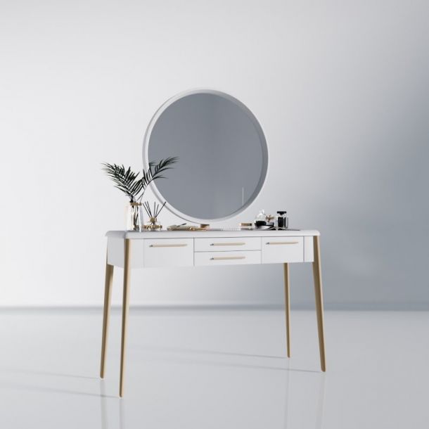 Туалетный столик с зеркалом Бонито Сонома-белый (68479470) цена