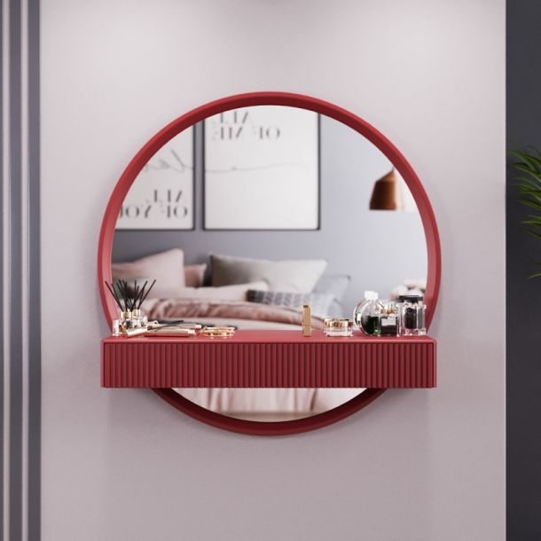 Туалетный столик с зеркалом Бонжур Красный (68479459)