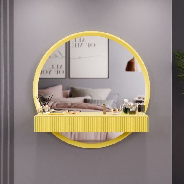 Туалетный столик с зеркалом Бонжур Желтый (68479460)