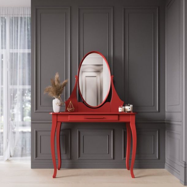 Туалетний столик з дзеркалом Тейлор 2 Червоний (68479429)