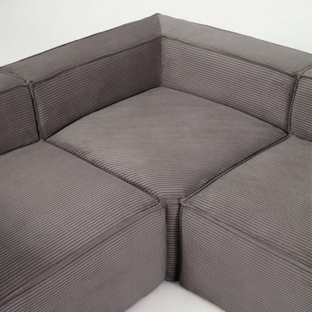 Угловой диван BLOK 3-местный Бежево-серый (90723998) hatta