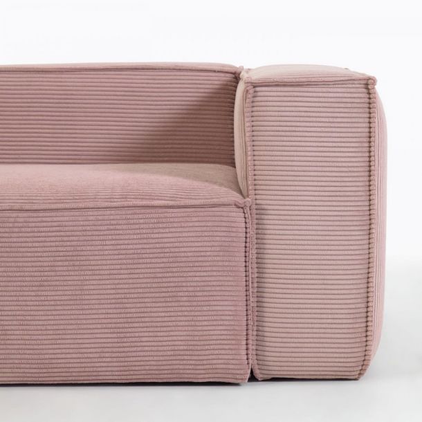 Кутовий диван BLOK 3-місний Рожевий (90723999) недорого