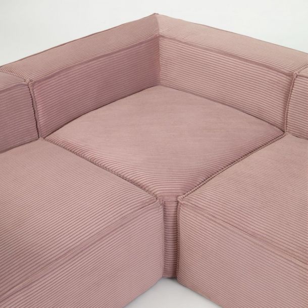 Кутовий диван BLOK 3-місний Рожевий (90723999) купить