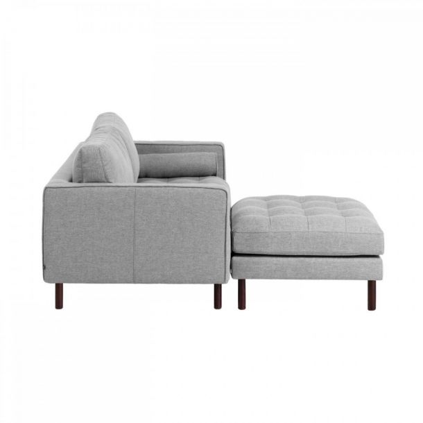 Угловой диван BOGART 2-местный Светло-серый (90723875) недорого