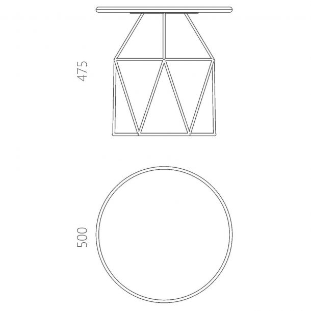 Журнальний стіл Markers Mini D50 Сіро-бежевий, Вибілений ясен (51382205) цена