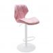 Барний стілець Astra new White Velvet Рожевий (44515259)