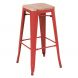 Барный стул Bogema wood Красный, Натуральный (84476866)