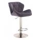 Барний стілець Maria Lux Велюр Сірий, Хром (84512463)