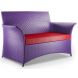 Диван Патіо 2-місний з подушками Фіолетовий, Жаккард 20 (41911348)