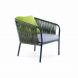 Кресло Твист с подушкой Тентовая ткань 301, Зеленый шнур, Черный (41370970)