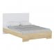 Ліжко Loretto з дерев'яним вкладом 160х200 МДФ Білий супермат, Дуб Сонома (93524248) купить